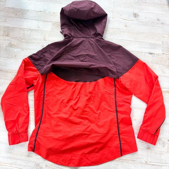 Nike Sportswear Women's Colorblock Windrunner Jacket | Coral/Eggplant Large - Picture 2 of 7
